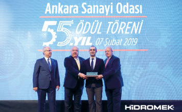HİDROMEK’E ANKARA SANAYİ ODASI’NDAN ÖDÜL