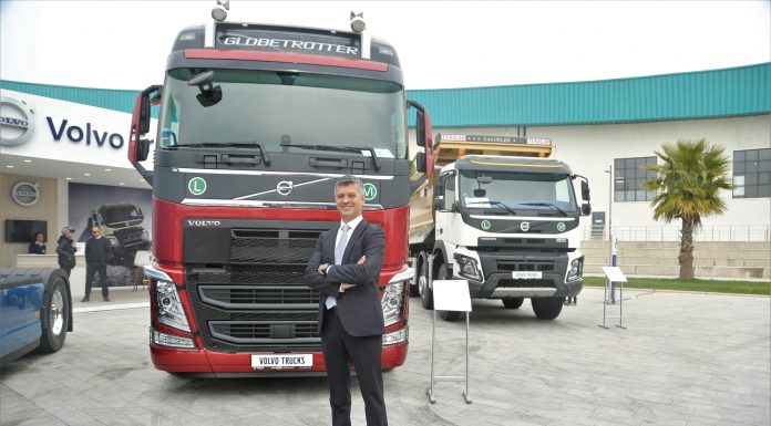Volvo Trucks, İzmir Mermer Fuarı’nda zorlu şartların üstesinden gelmek için üretilen kamyonları ile öne çıktı