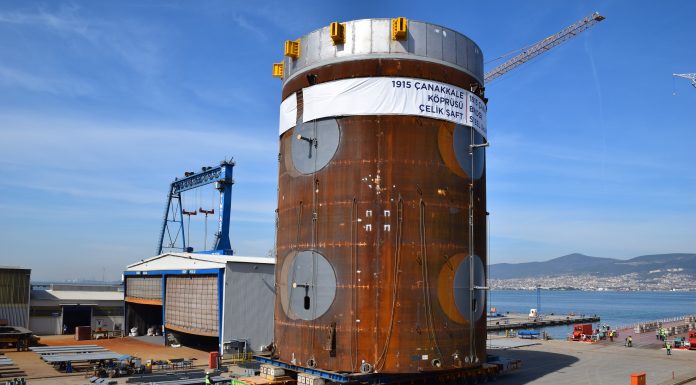 Çanakkale Köprüsü Ayaklarını Oluşturacak Dev Çelik Şaftlar Taşındı