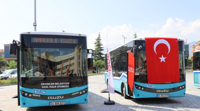 Erzincan şehir içi ulaşımda Anadolu Isuzu’yu tercih etti