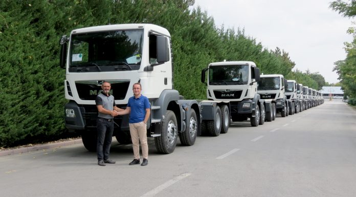 Kolin İnşaat’a, 50 adet MAN TGS 41.420 otomatik damperli Kamyon Filosu Teslim Edildi