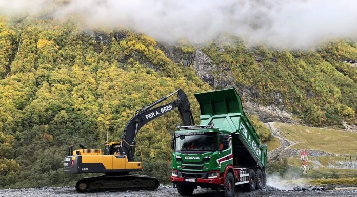 Allison şanzıman donanımlı Scania 6×6 G500, Norveç’teki damperli kamyonların yerini alıyor