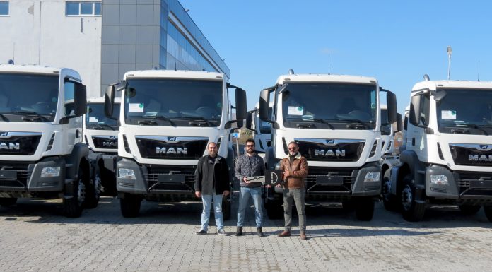 Ekpet İnşaat 12 adet MAN kamyon daha aldı