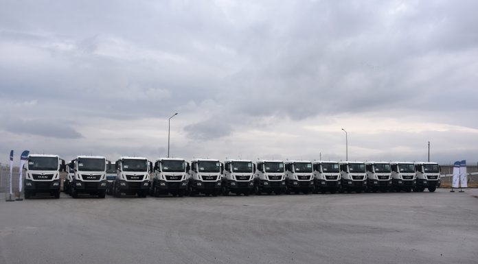 İŞKAYA İnşaat, 2021 yatırımları kapsamında filosunu 35 adet MAN kamyon ile güçlendirdi