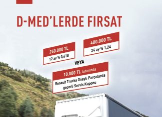 RENAULT TRUCKS D-MED’E GİDEN YOL KISALSIN DİYE KAMPANYA UZADI