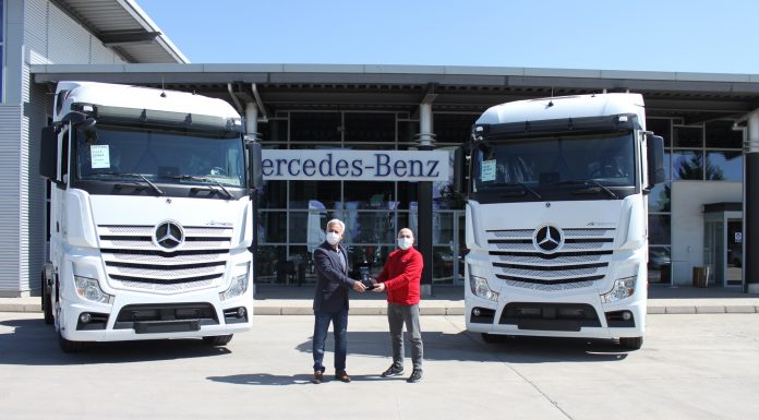 Aslantürk Lojistik, 10 adet Mercedes-Benz Actros 1848 LS siparişinin ilk 5 aracını teslim aldı