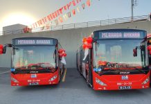 Başkent için özel olarak üretilen 28 adet  Otokar Kent Körüklü törenle hizmete başladı