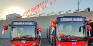 Başkent için özel olarak üretilen 28 adet  Otokar Kent Körüklü törenle hizmete başladı