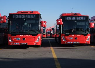 Ankara Büyükşehir Belediyesi, CNG yakıt sistemli Mercedes-Benz Conecto otobüslerini teslim almaya başladı