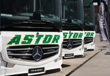 Astor Turizm, 10 adet Travego 16 2+1 siparişinin ilk 5 aracını teslim aldı