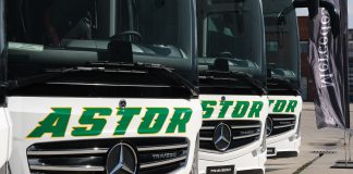 Astor Turizm, 10 adet Travego 16 2+1 siparişinin ilk 5 aracını teslim aldı