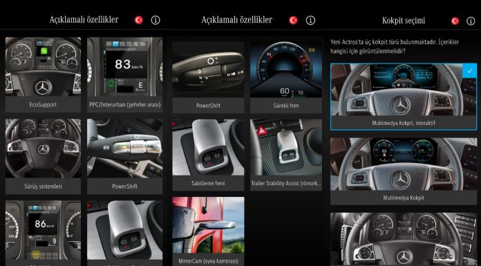 Mercedes-Benz Actros sahipleri, TruckTraining 2.0 ile araçlarının teknik bilgilerine kolaylıkla ulaşabilecekler