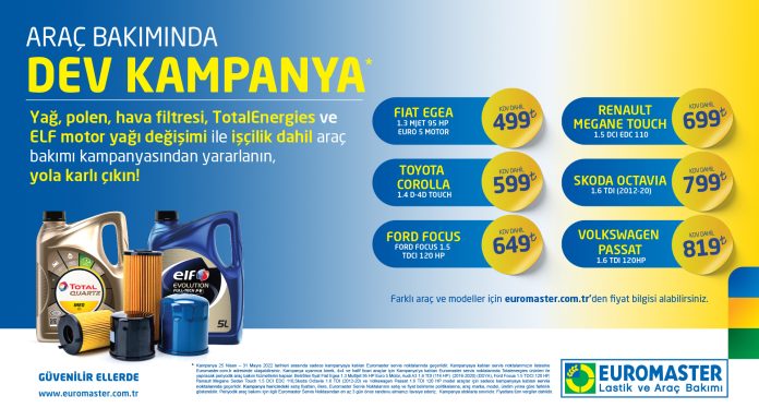 Euromaster’dan Çok Avantajlı Bakım Kampanyası!