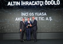 İnci GS Yuasa, ‘Altın İhracat Ödülü’ne Layık Görüldü