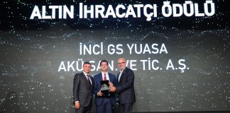 İnci GS Yuasa, ‘Altın İhracat Ödülü’ne Layık Görüldü