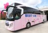 Pembe tasarımıyla giydirilen Mercedes-Benz Travego 16 2+1 Best Van Turizm’e teslim edildi