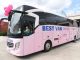 Pembe tasarımıyla giydirilen Mercedes-Benz Travego 16 2+1 Best Van Turizm’e teslim edildi