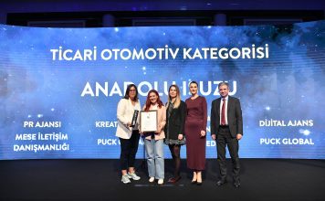 Anadolu Isuzu’ya The ONE Awards’da “Yılın İtibarlı Markası” Ödülü