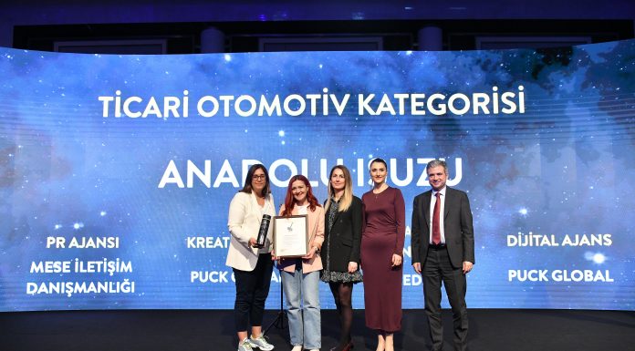 Anadolu Isuzu’ya The ONE Awards’da “Yılın İtibarlı Markası” Ödülü